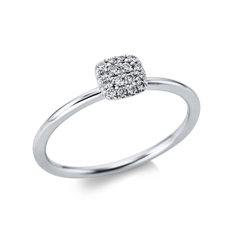 Ring 14 kt WG, 16 Brill. 0,11 ct, TW-si