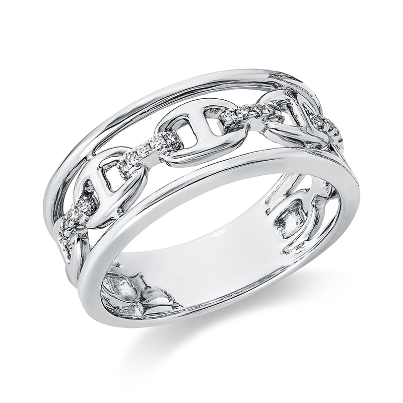 Ring 18 kt WG, 20 Brill. 0,08 ct, TW-si