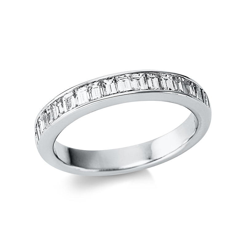 Ring 18 kt WG, 17 Bag. 0,89 ct, TW-vsi