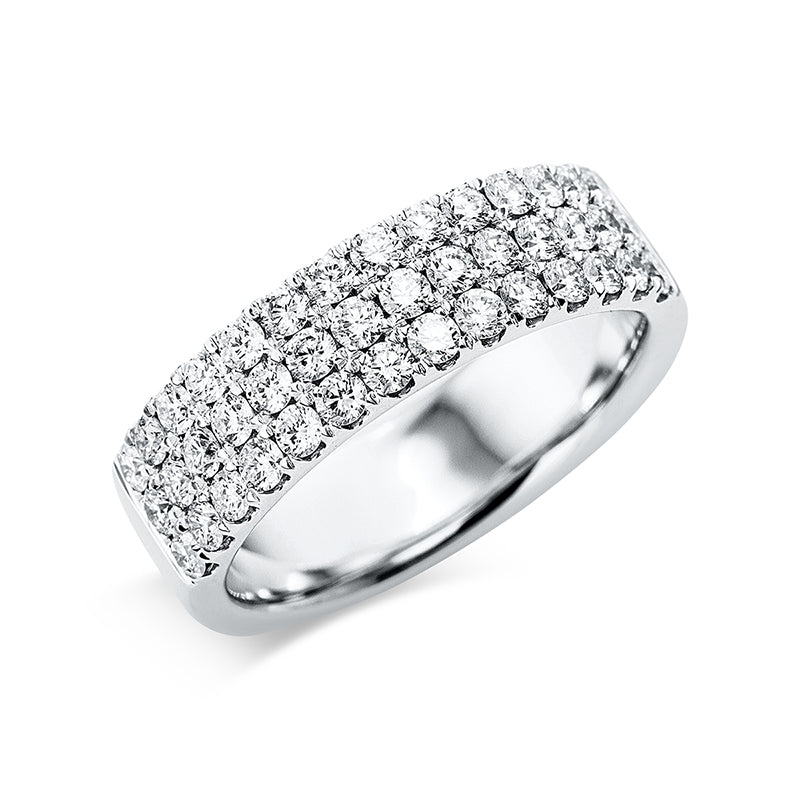 Ring 18 kt WG, 42 Brill. 1,07 ct, TW-si