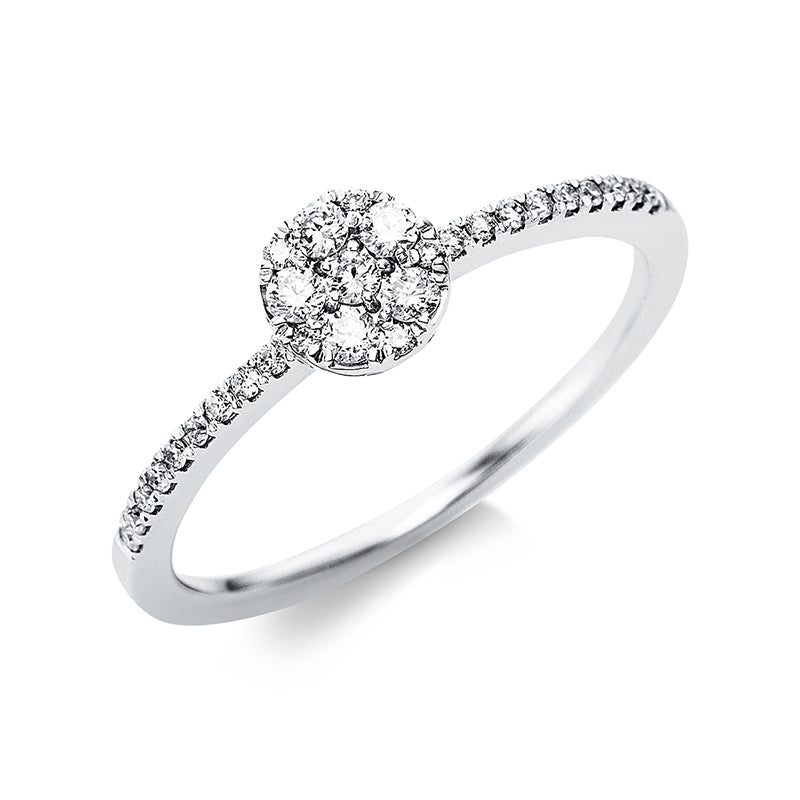 Ring 18 kt WG, 29 Brill. 0,22 ct, TW-si