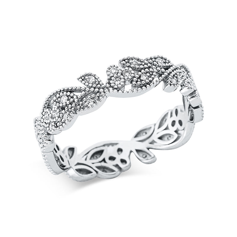 Ring 18 kt WG, 42 Brill. 0,20 ct, TW-si