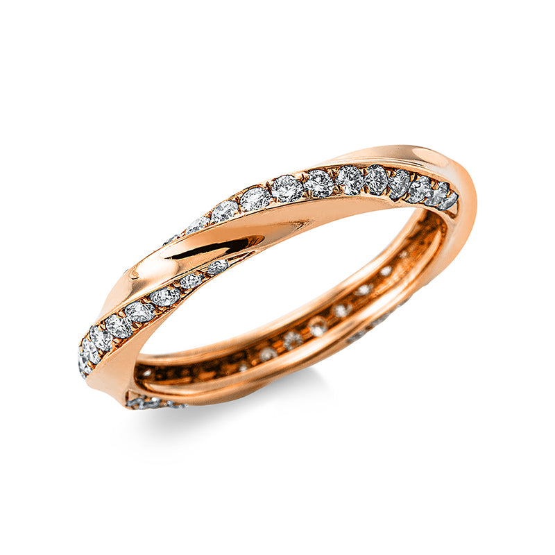 Ring 18 kt RG, 56 Brill. 0,72 ct, TW-vsi