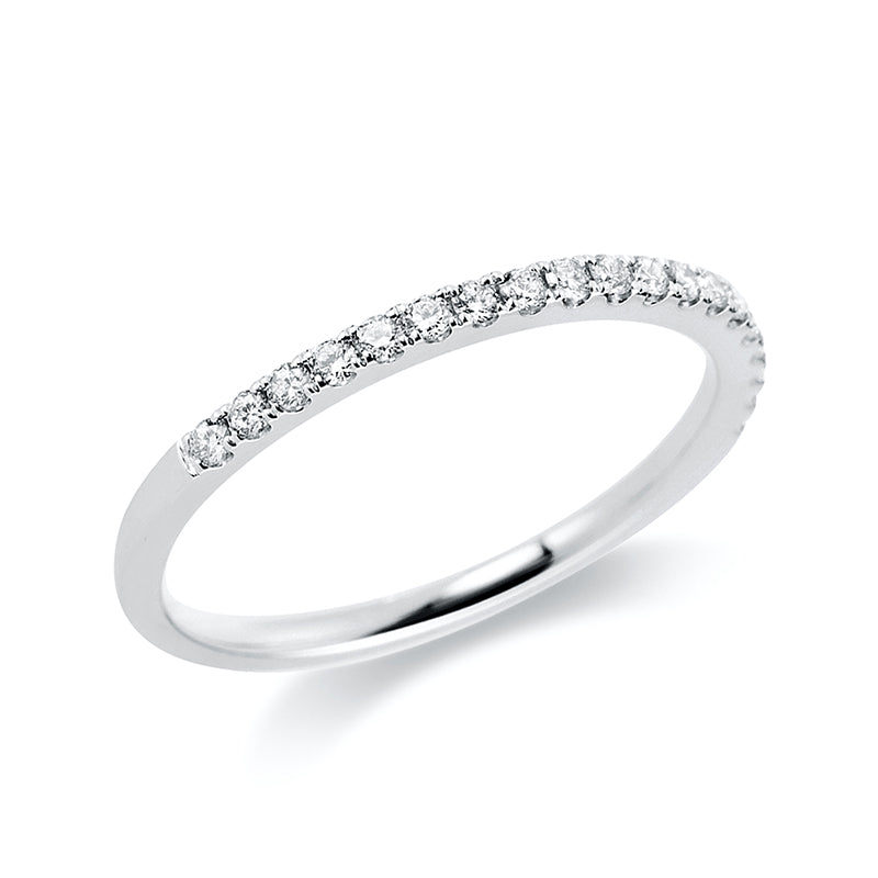 Ring 18 kt WG, 19 Brill. 0,20 ct, TW-si