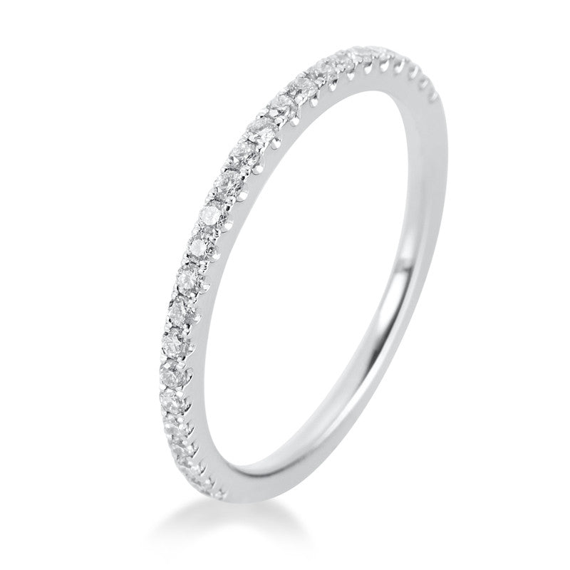 Ring 18 kt WG, 25 Brill. 0,23 ct, TW-si