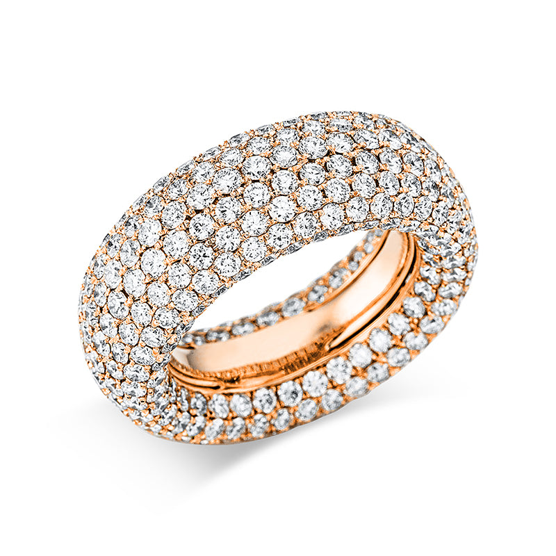Ring 18 kt RG, 386 Brill. 8,03 ct, TW-vsi