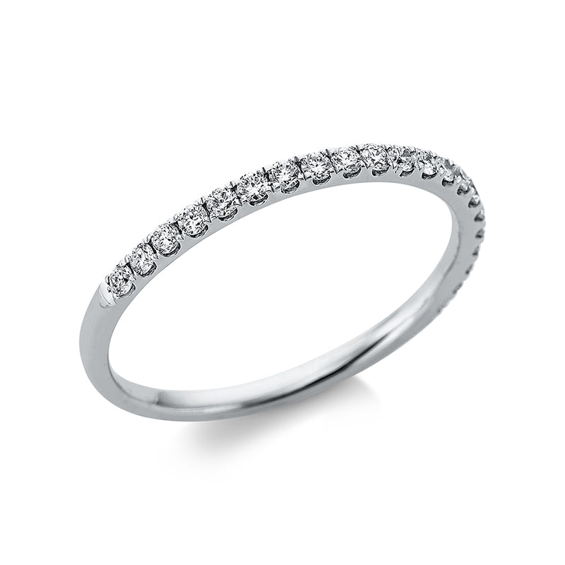 Ring 18 kt WG, 21 Brill. 0,25 ct, TW-si