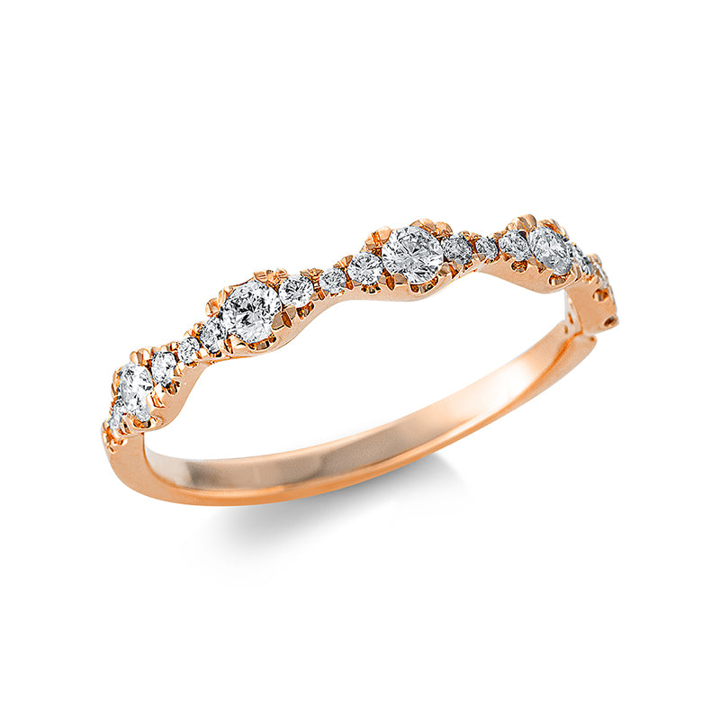 Ring 18 kt RG, 21 Brill. 0,35 ct, TW-si
