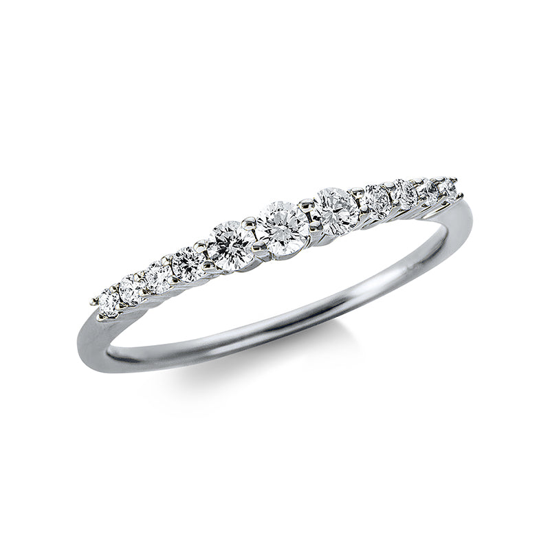 Ring 18 kt WG, 11 Brill. 0,27 ct, TW-si
