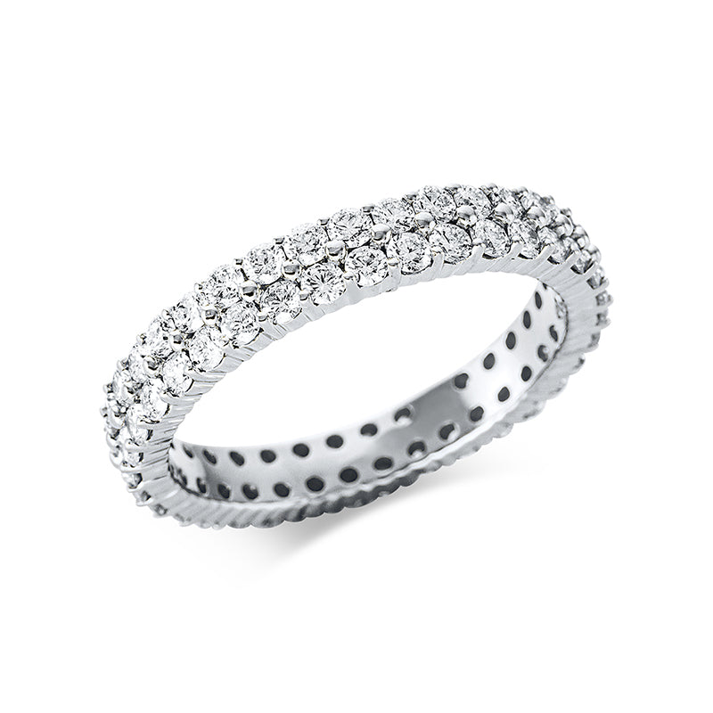 Ring 18 kt WG, 70 Brill. 1,54 ct, TW-si