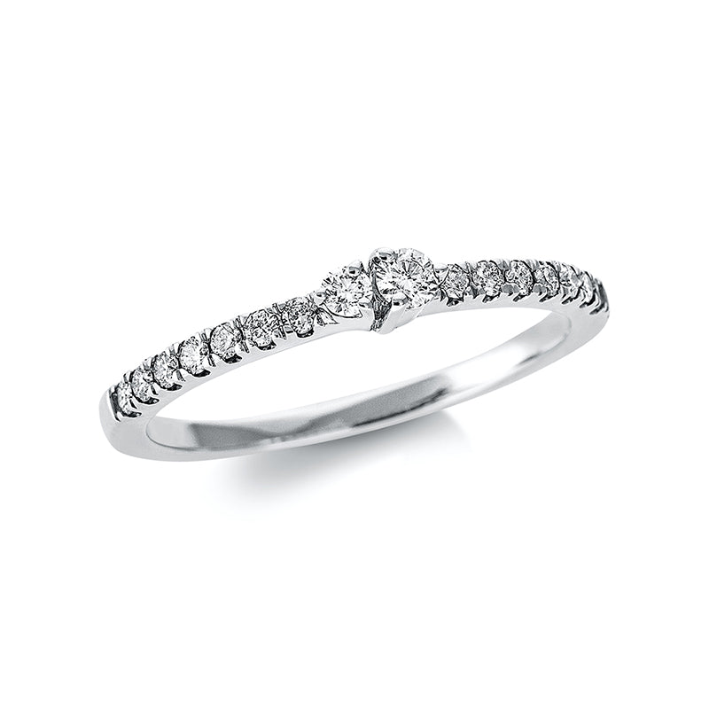 Ring 18 kt WG, 16 Brill. 0,26 ct, TW-si