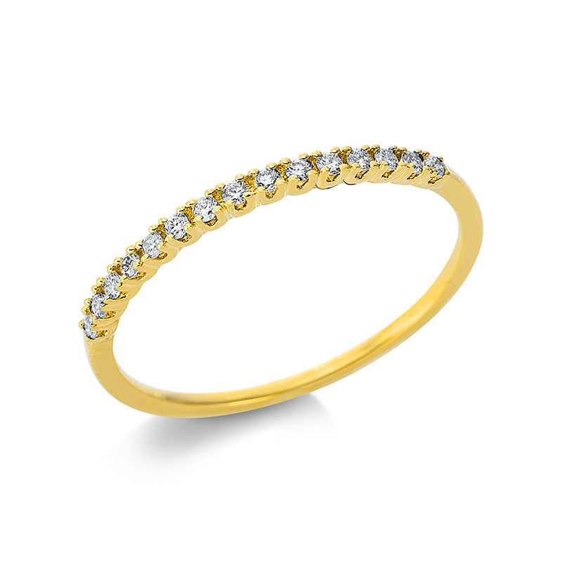 Ring 18 kt GG, 15 Brill. 0,11 ct, TW-si