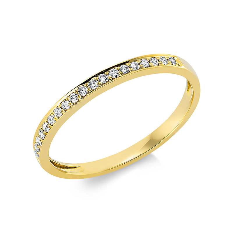 Ring 18 kt GG, 19 Brill. 0,12 ct, TW-si