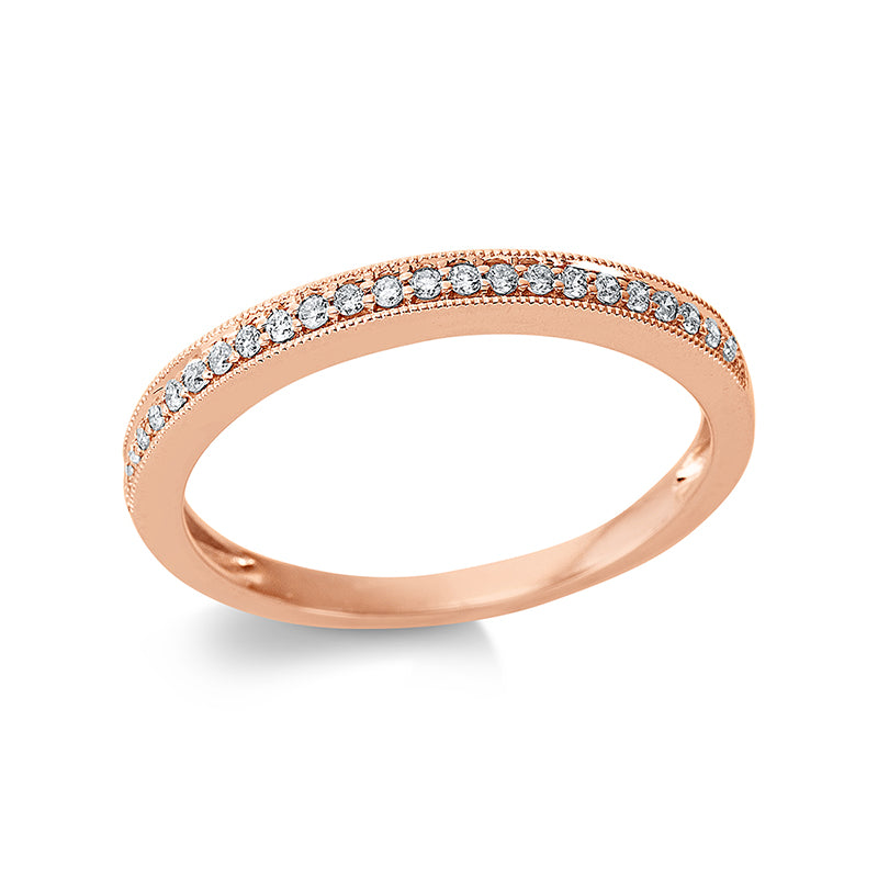 Ring 18 kt RG, 23 Brill. 0,14 ct, TW-si