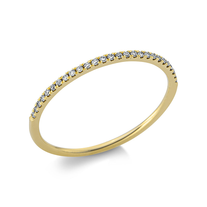 Ring 18 kt GG, 27 Brill. 0,07 ct, TW-si
