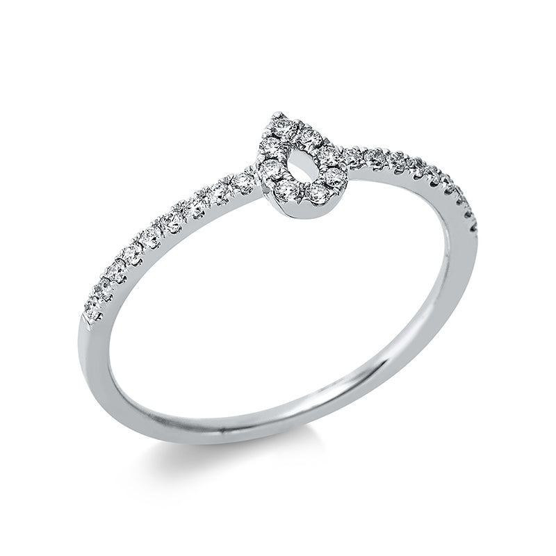 Ring 18 kt WG, 26 Brill. 0,17 ct, TW-si