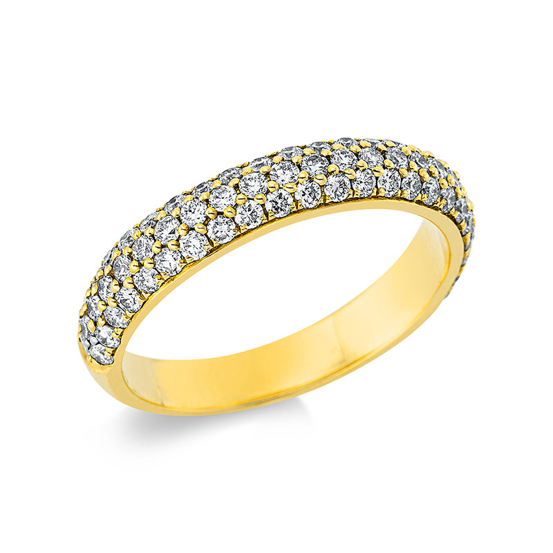 Ring 18 kt GG, 70 Brill. 0,86 ct, TW-si