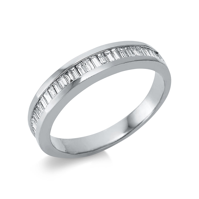 Ring 18 kt WG, 30 Bag. 0,35 ct, TW-si