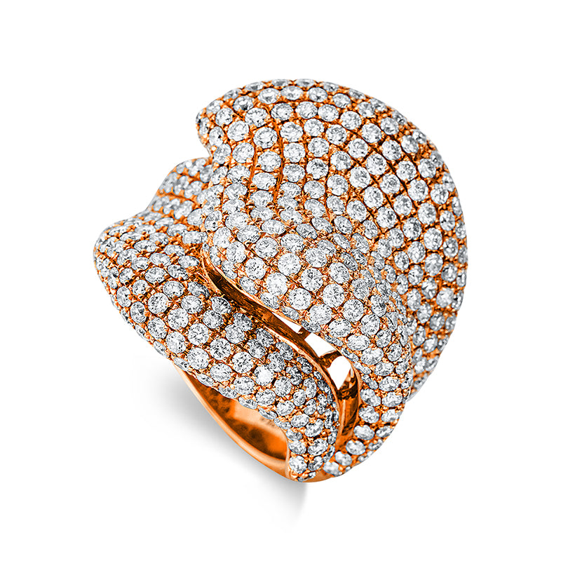 Ring 18 kt RG, 389 Brill. 4,93 ct, TW-vsi