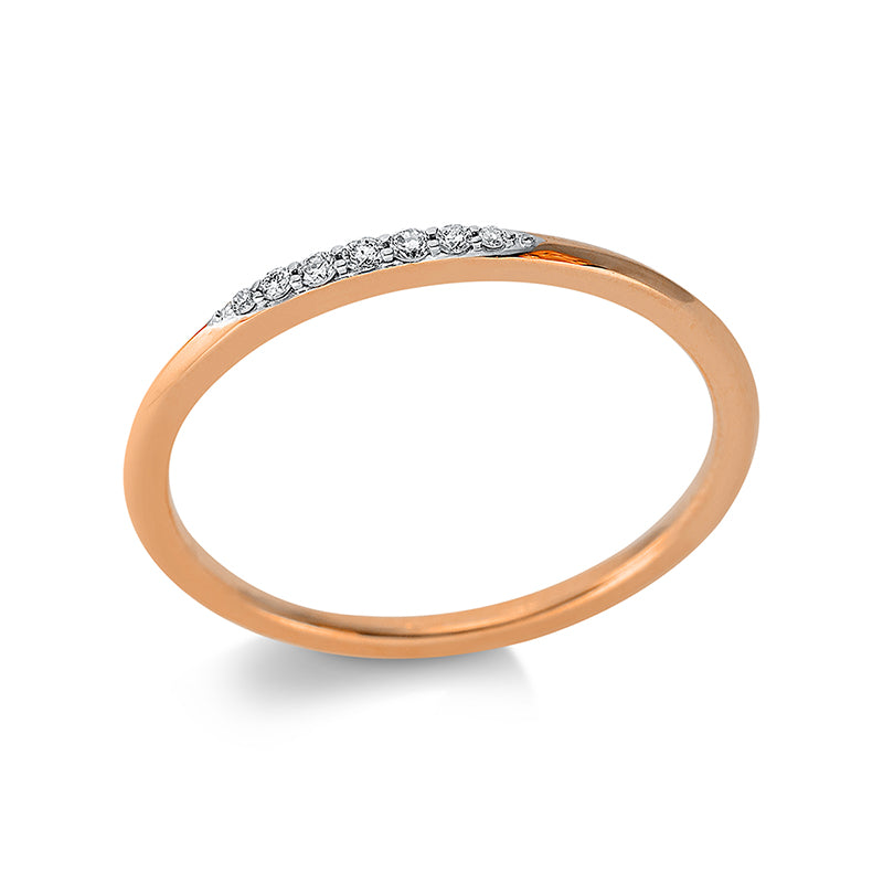 Ring 18 kt RG+WG, 7 Brill. 0,04 ct, TW-si