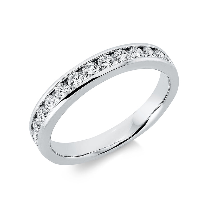 Ring 18 kt WG, 14 Brill. 0,58 ct, TW-si