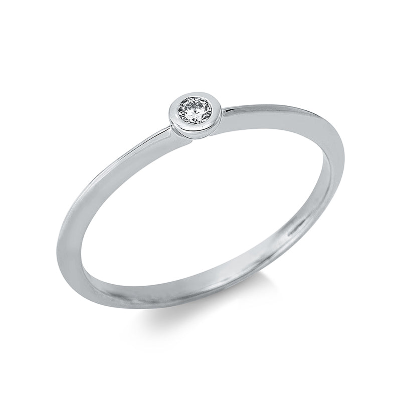 Ring 18 kt WG, 1 Brill. 0,06 ct, TW-si