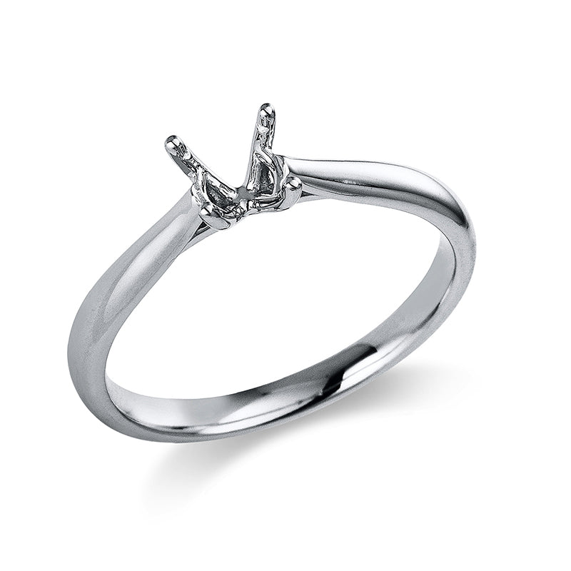 Ring 18 kt WG, Leerfassung für 1x 0,50 ct