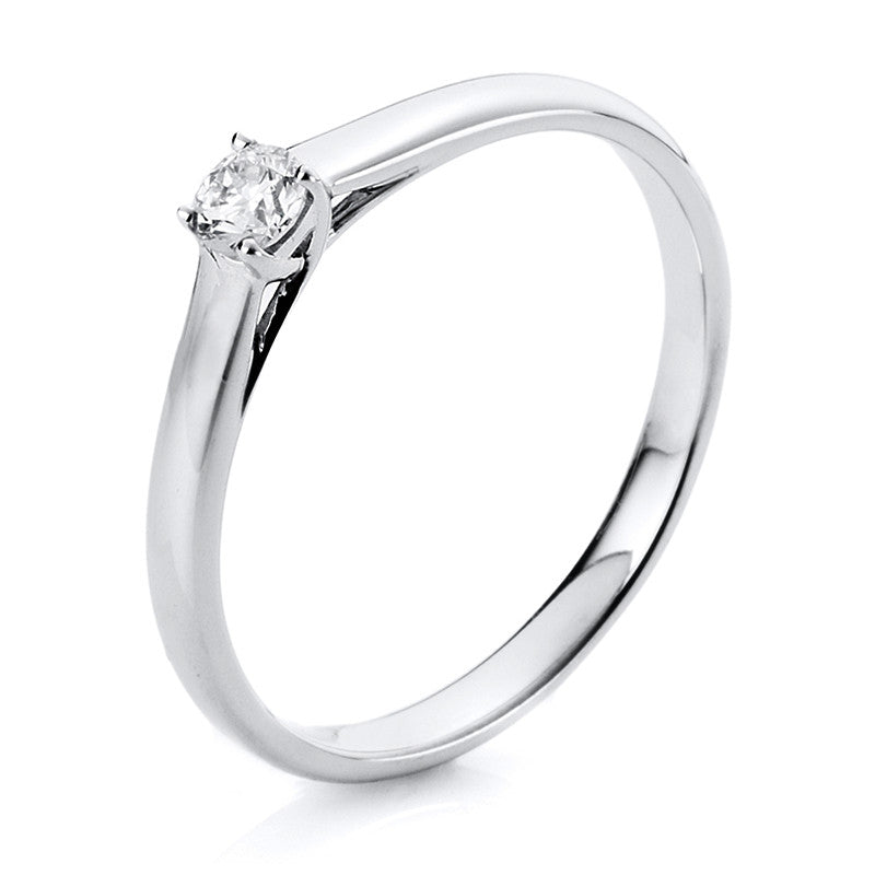 Ring 14 kt WG, 1 Brill. 0,05 ct, TW-si