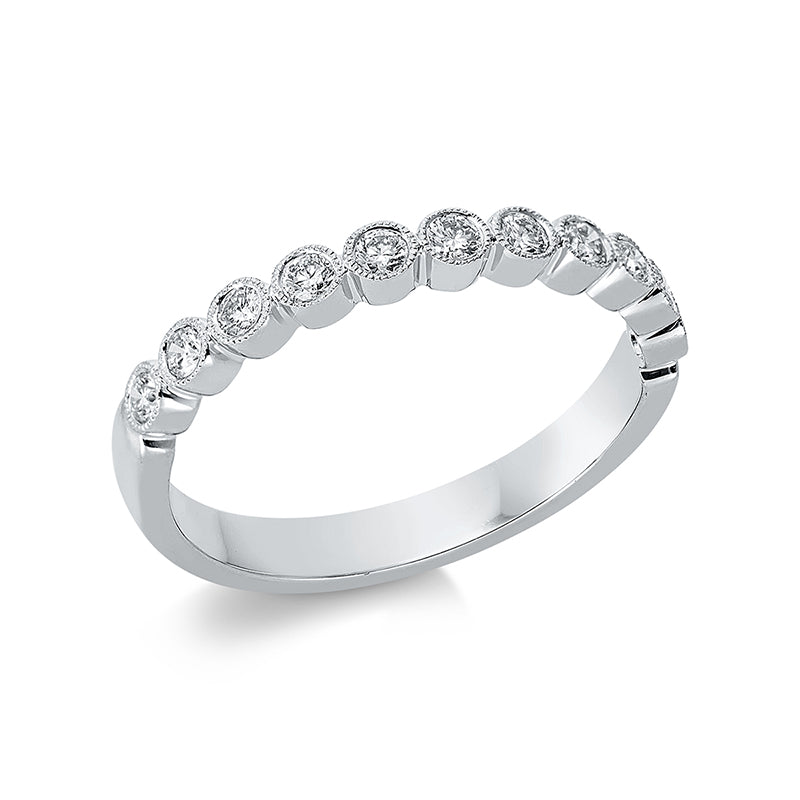 Ring 18 kt WG, 11 Brill. 0,29 ct, TTLB-si