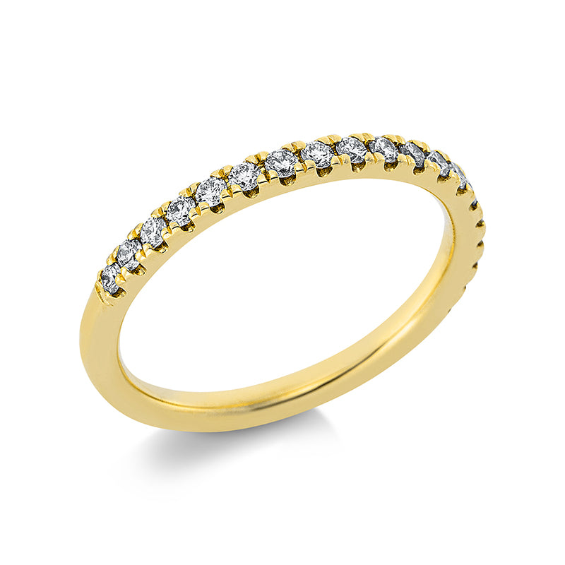 Ring 14 kt GG, 19 Brill. 0,34 ct, TW-si