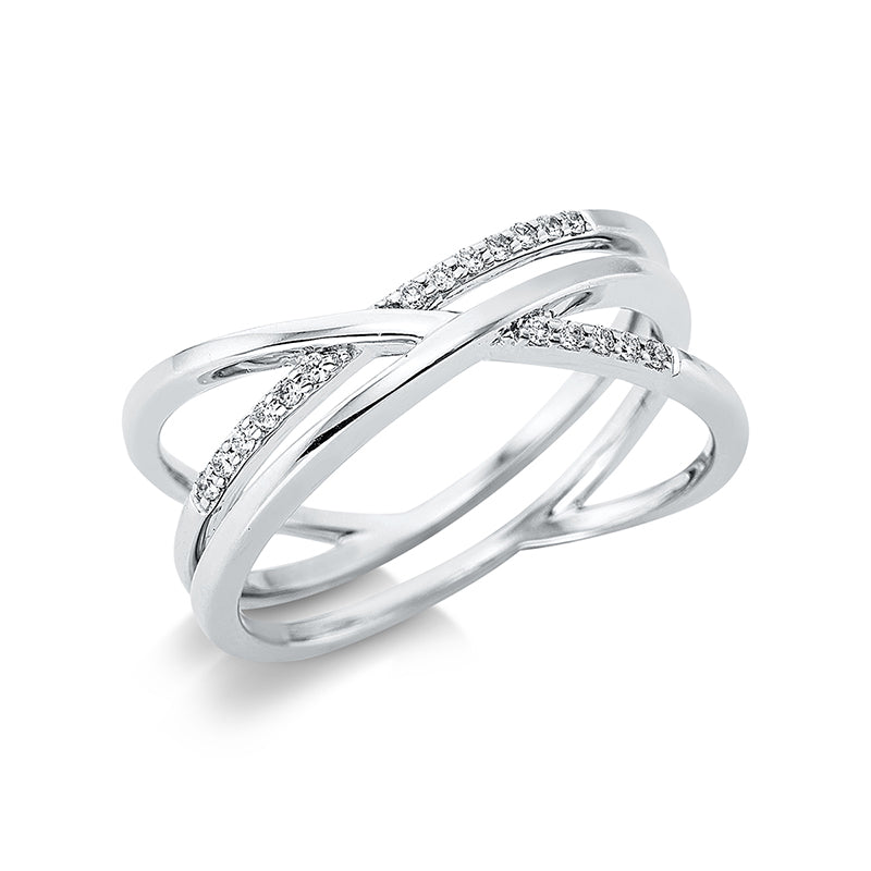 Ring 18 kt WG, 18 Brill. 0,09 ct, TW-si
