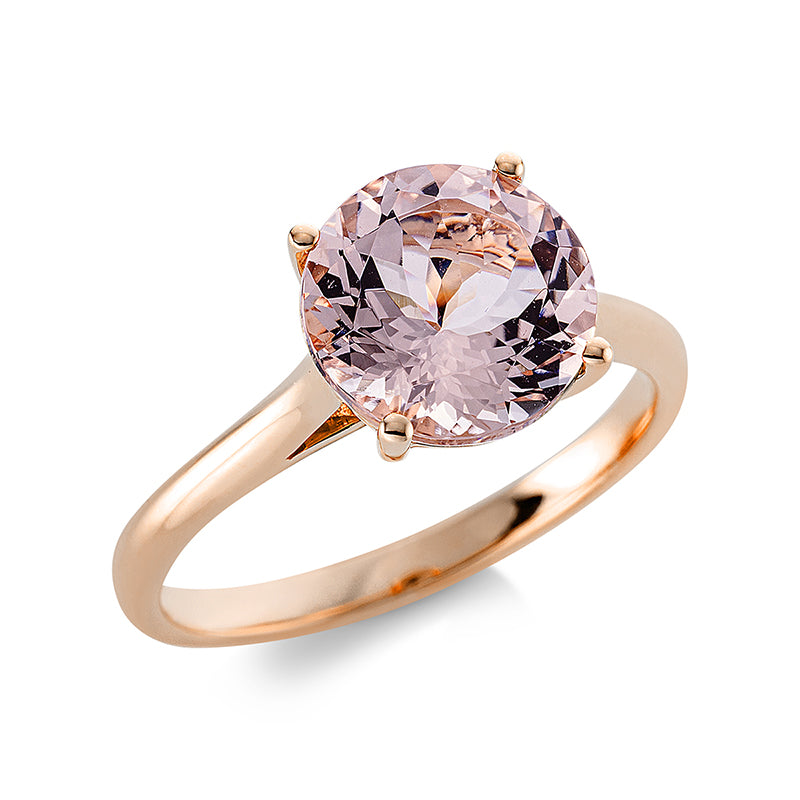 Ring 18 kt RG, 1 Morganit 2,90 ct pink