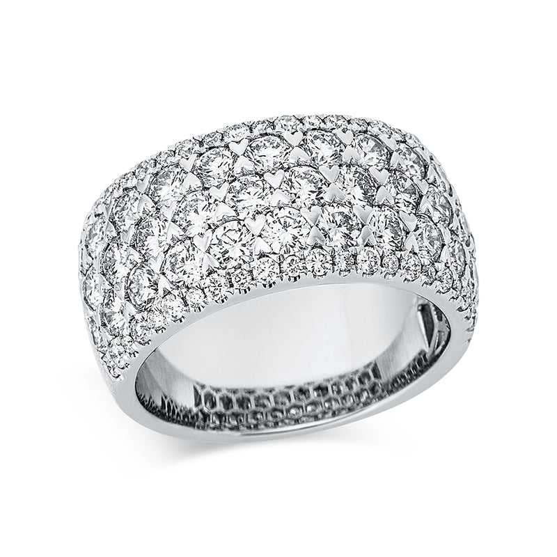 Ring 18 kt WG, 31 Brill. 2,54 ct, TW-si, 50 Brill. 0,61 ct, TW-si