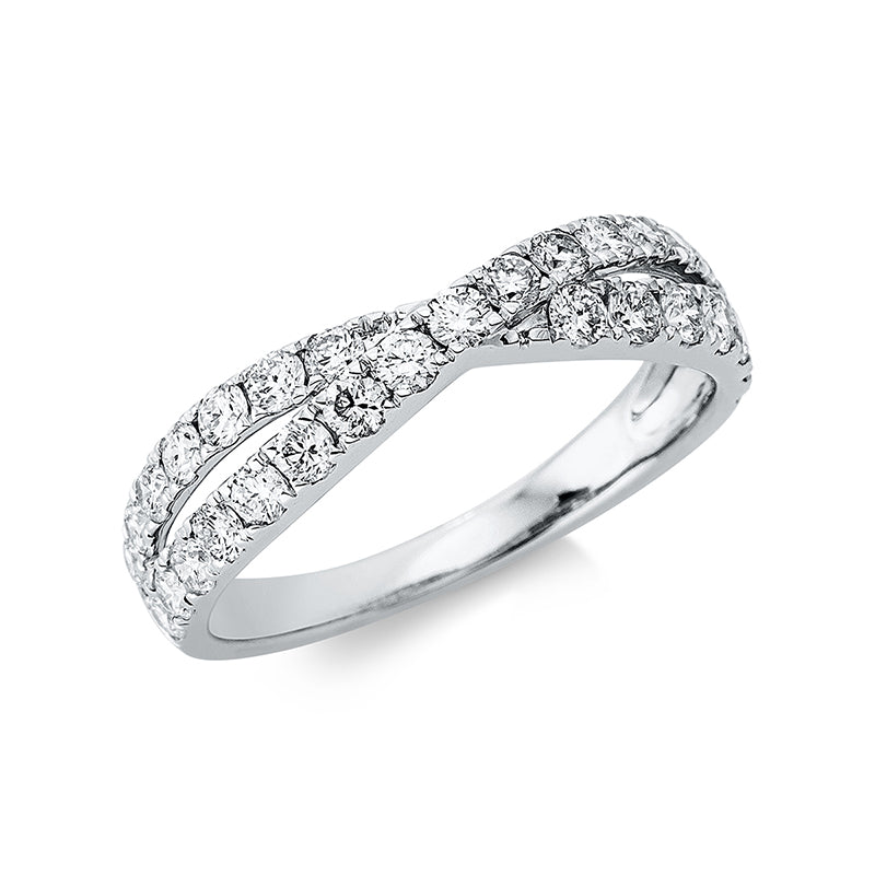 Ring 18 kt WG, 31 Brill. 0,91 ct, TW-si