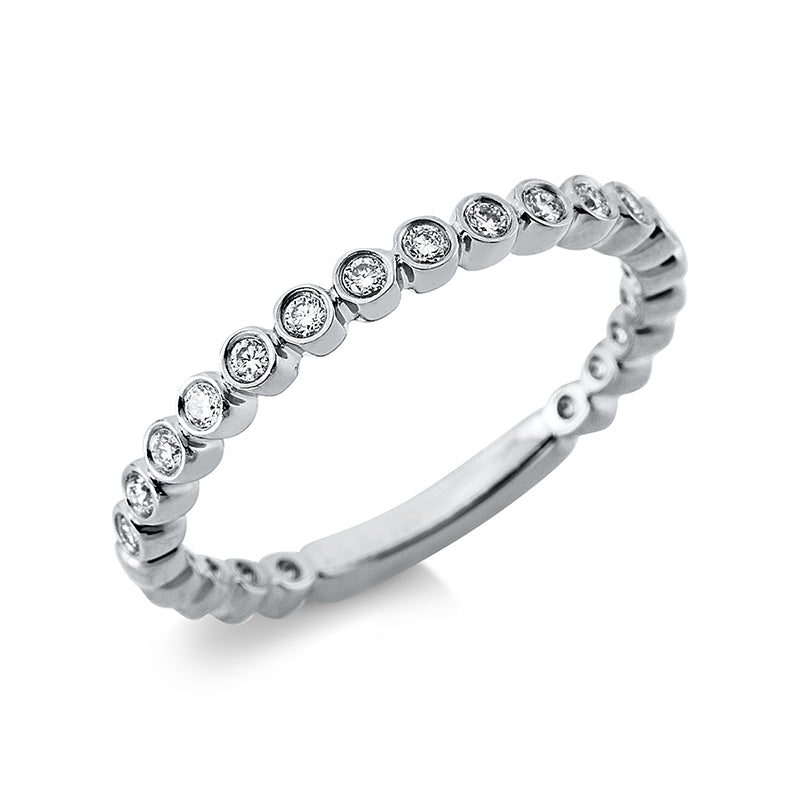 Ring 18 kt WG, 13 Brill. 0,14 ct, TW-si