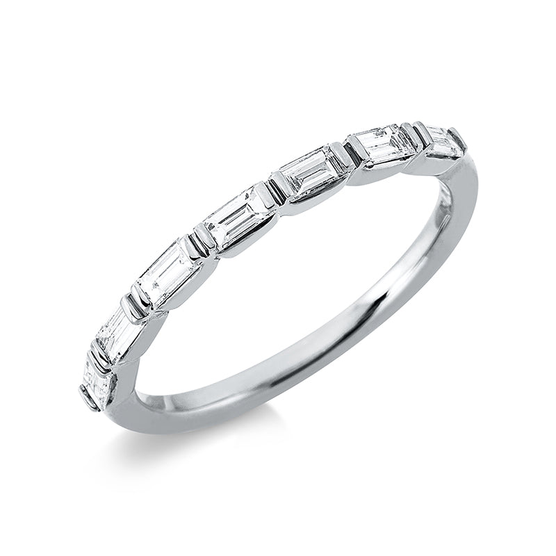 Ring 18 kt WG, 7 Bag. 0,39 ct, TW-vsi