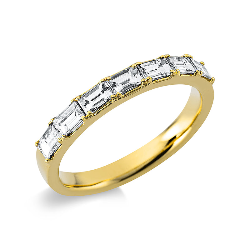 Ring 18 kt GG, 7 Bag. 0,76 ct, TW-vsi