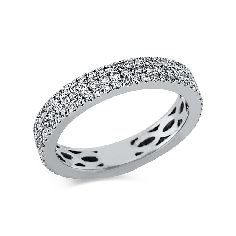 Ring 18 kt WG, 140 Brill. 1,04 ct, TW-si