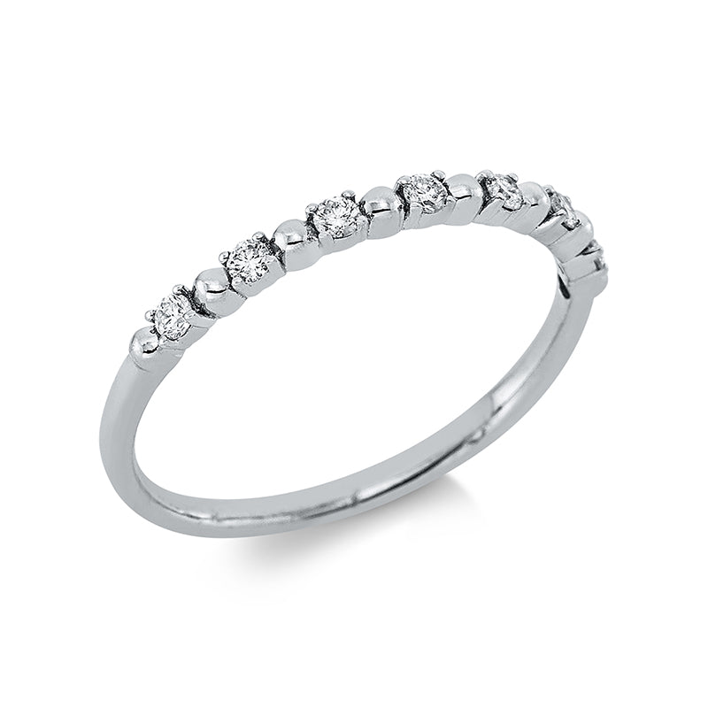 Ring 18 kt WG, 7 Brill. 0,13 ct, TW-si