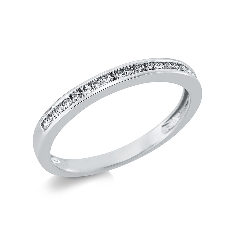 Ring 18 kt WG, 19 Brill. 0,18 ct, TW-si