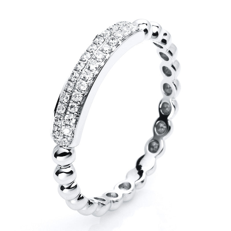 Ring 18 kt WG, 30 Brill. 0,17 ct, TW-si