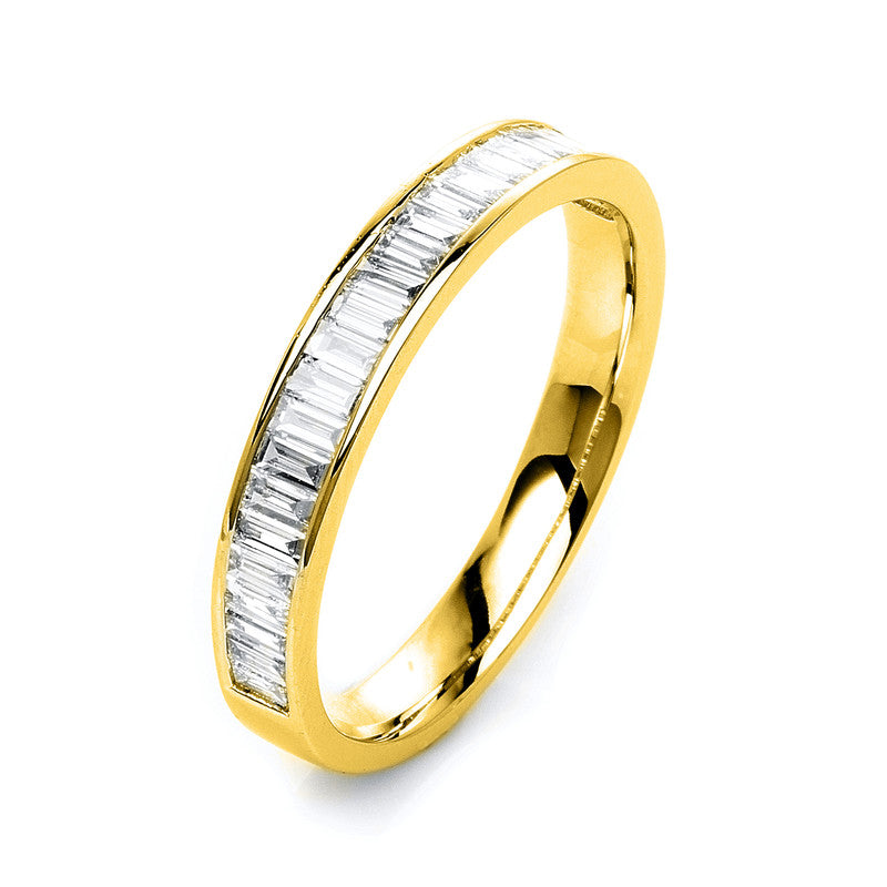 Ring 18 kt GG, Fassung rhodiniert, 22 Brill. 0,74 ct, TW-si