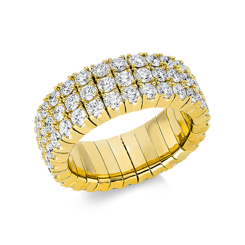 Ring 18 kt GG, Flex-Band, variabel, 84 Brill. 4,10 ct, TW-si