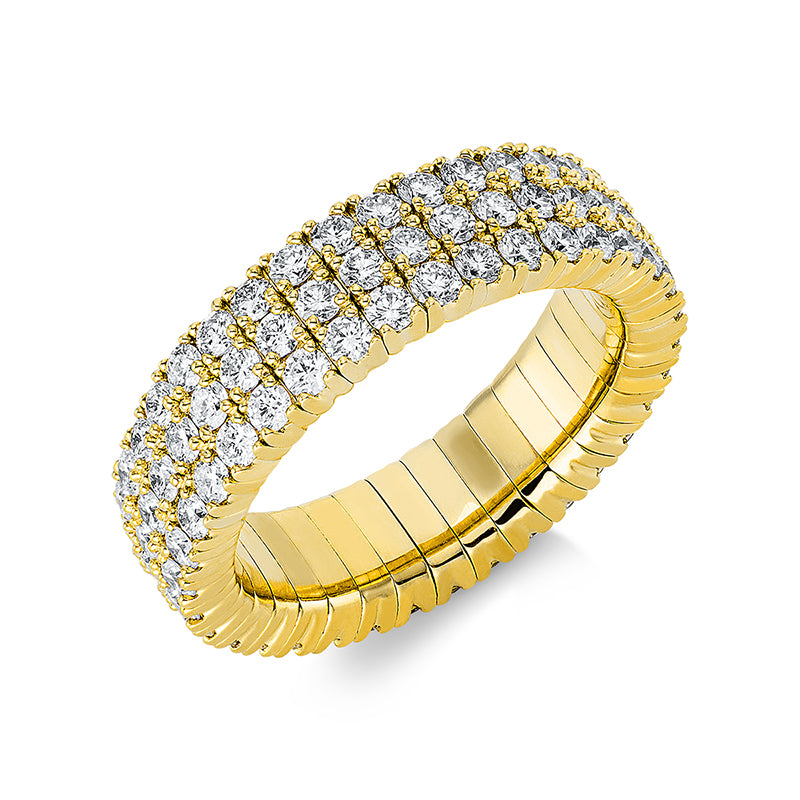 Ring 18 kt GG, Flex-Band, variabel, 105 Brill. 2,71 ct, TW-si
