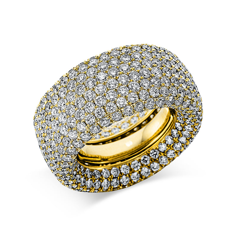 Ring 18 kt GG, 472 Brill. 10,36 ct, TW-vsi