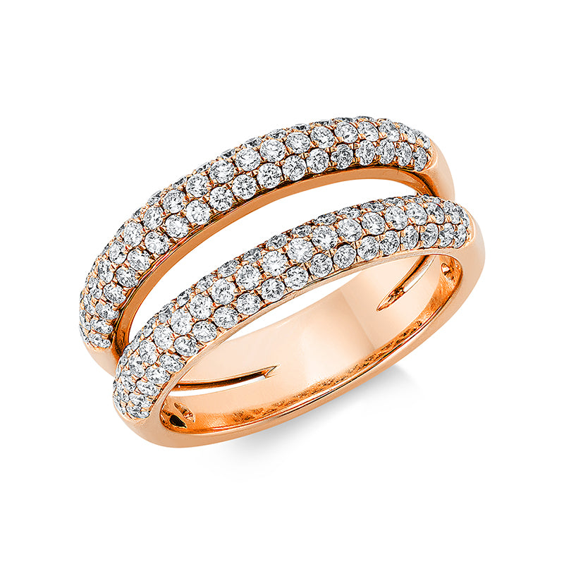 Ring 18 kt RG, 116 Brill. 0,96 ct, TW-si