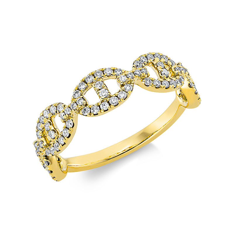 Ring 18 kt GG, 88 Brill. 0,41 ct, TW-si