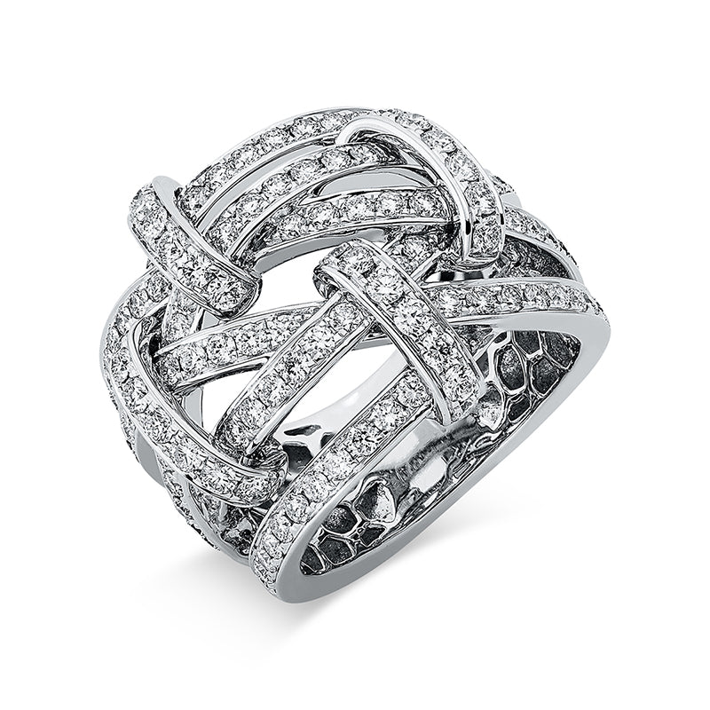 Ring 18 kt WG, 128 Brill. 2,06 ct, TW-vsi