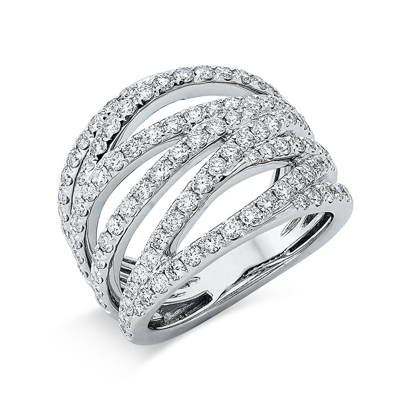 Ring 18 kt WG, 105 Brill. 1,69 ct, TW-vsi
