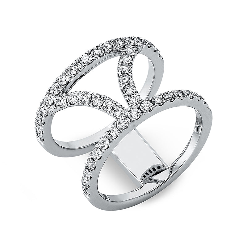 Ring 18 kt WG, 46 Brill. 0,83 ct, TW-vsi